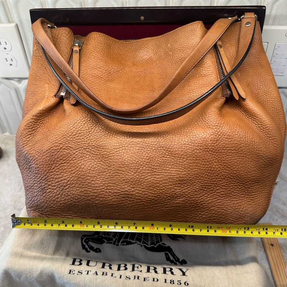 Burberry Maidstone Tote Tan Leather Shoulder Bag - Picture 13 of 15